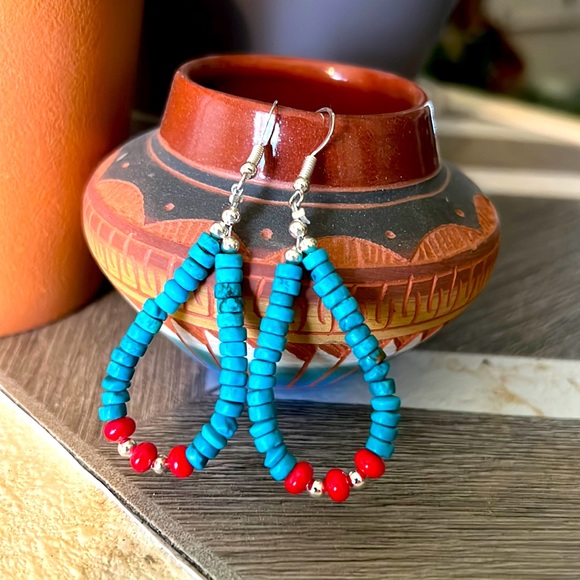 Hand made Native American earrings - Picture 1 of 2